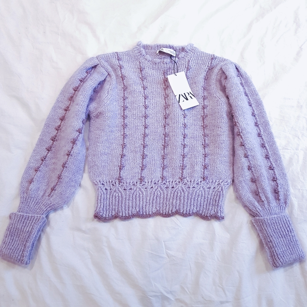 Zara purple metallic sweater - Picture 4 of 5
